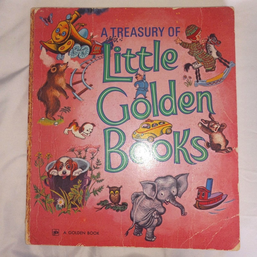Vintage Golden Book 1976 "A Treasury of Little Golden Books" 48 Best Stories Kid